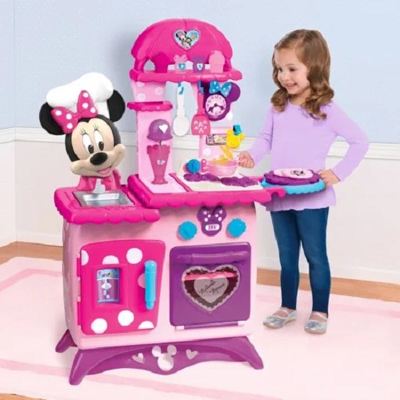 Disney Junior Flipping Fun Pretend Play Kitchen Set, Play Food, Realistic Sounds, Kids Toys for Ages 3 Up