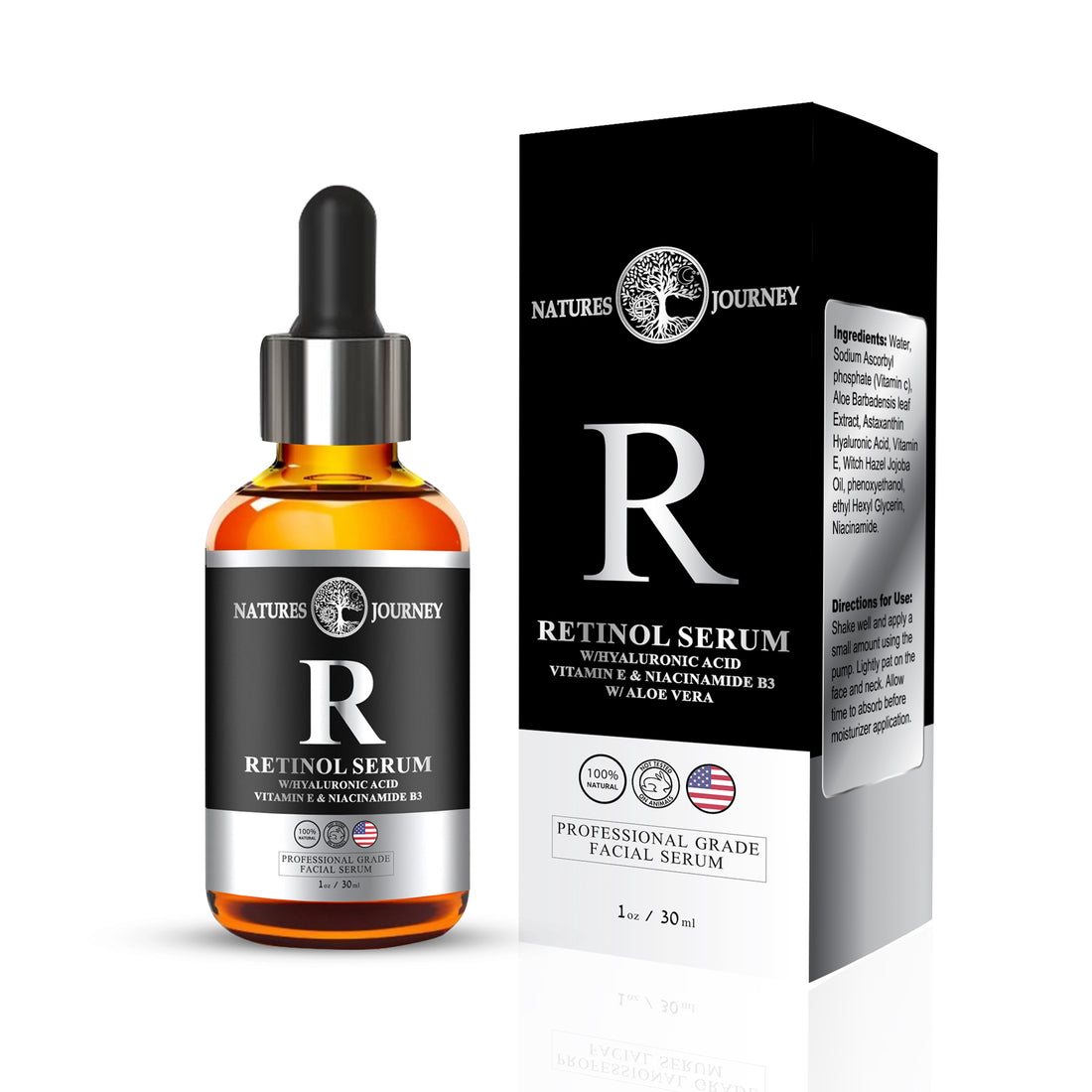 Retinol Facial Serum Hyaluronic Acid & Niacinamide 1 oz