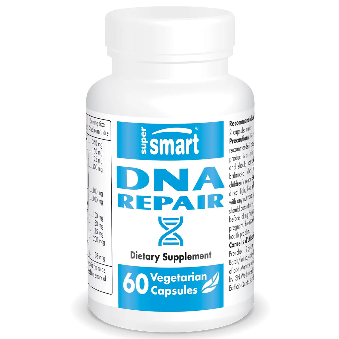 Supersmart - DNA Repair Supplement - Powerful Antioxidant - Cellular Health - Longevity Support | Non-Gmo & Gluten Free - 60 Vegetarian Capsules