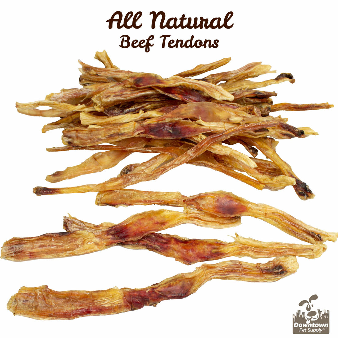 Downtown Pet Supply Dog Treats Beef Tendons Dog Chews 9-12" Long, 25 Pack