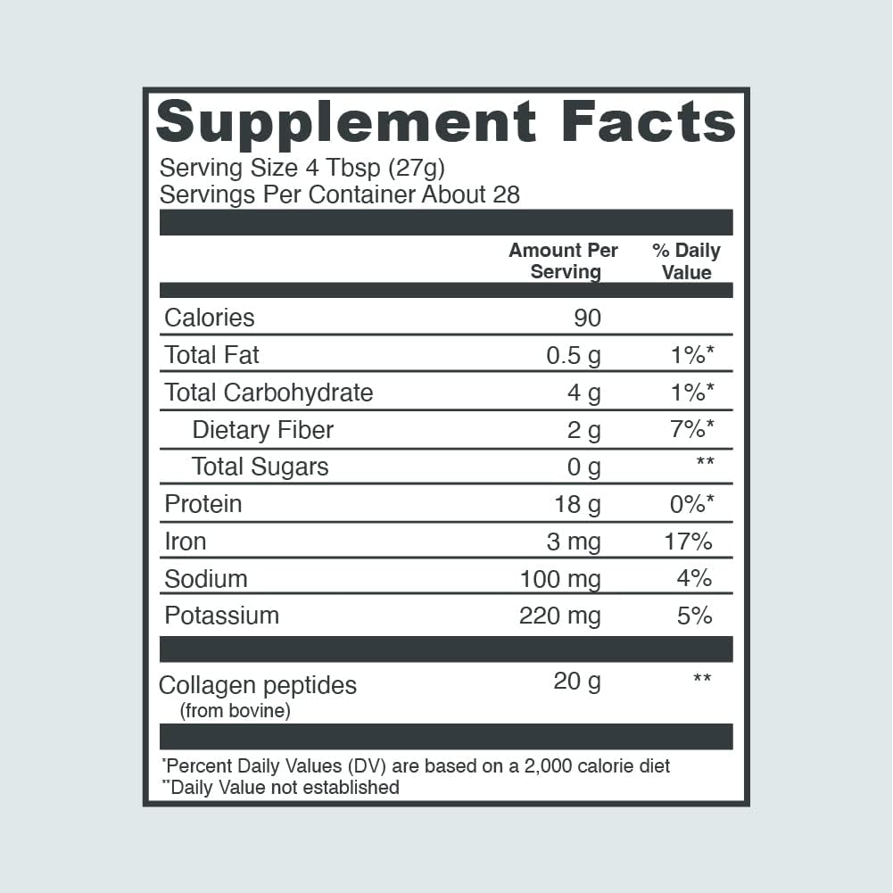 Chocolate Collagen Powder Supplement (Type I, III) for Skin Hair Nail Joint
