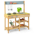 Outdoor Mud Kitchen Set, Outdoor Play Kitchen Set with Removable Water Box