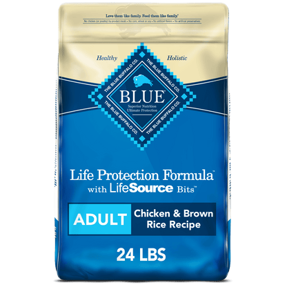 Blue Buffalo Life Protection Formula Natural Adult Dry Dog Food, Chicken and Brown Rice 24-Lb