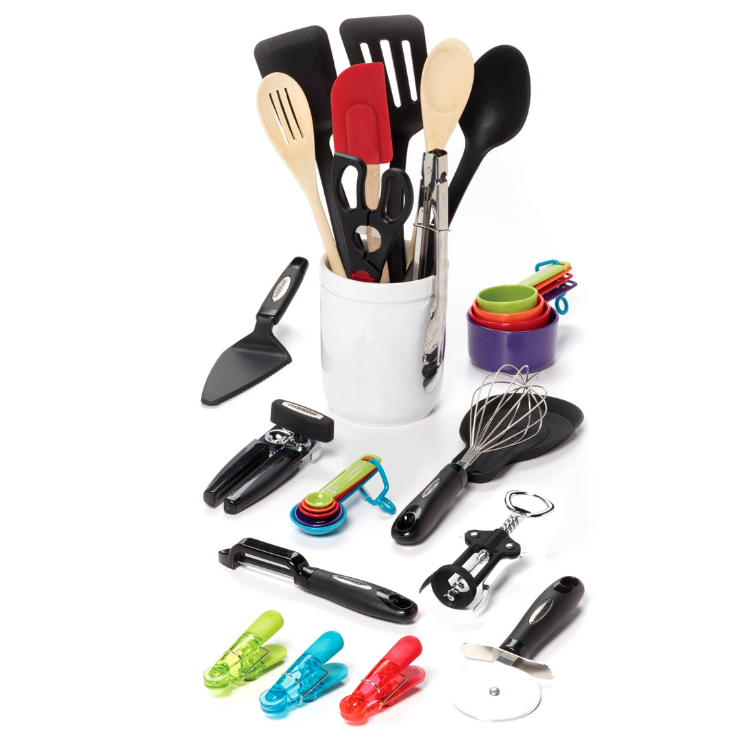 28-Piece Kitchen Utensil & Gadget Set in Assorted Colors