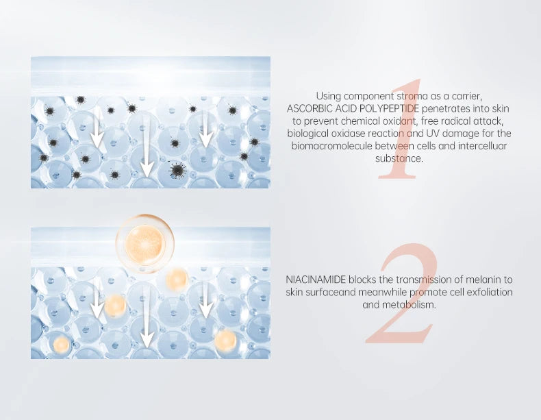 Vitamin C Serum Hyaluronic Acid For Face Collagen Glowing Serum Fade Melanin Whitening Moisturizing Facial Skin Care JoyPretty
