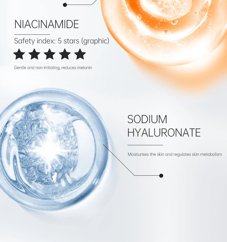 Vitamin C Serum Hyaluronic Acid For Face Collagen Glowing Serum Fade Melanin Whitening Moisturizing Facial Skin Care JoyPretty