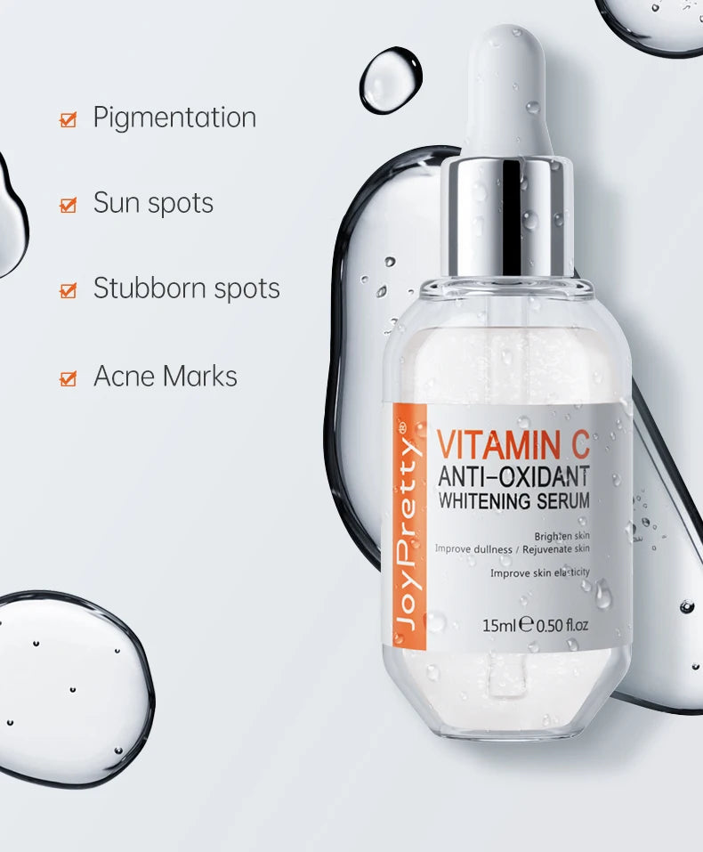 Vitamin C Serum Hyaluronic Acid For Face Collagen Glowing Serum Fade Melanin Whitening Moisturizing Facial Skin Care JoyPretty